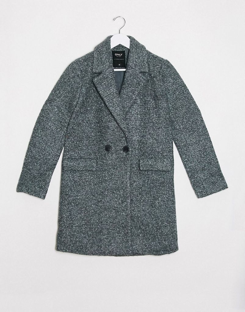 lally boucle wool coat in green