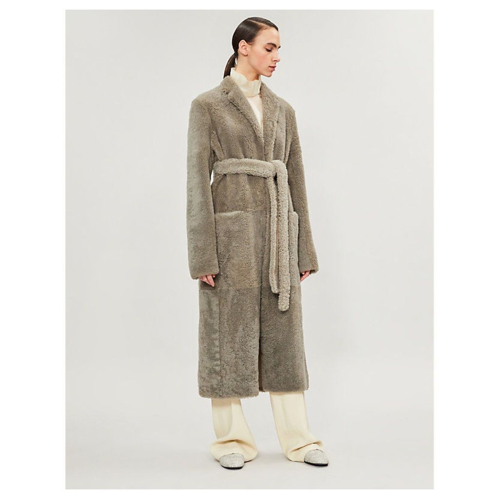 Muto belted shearling coat