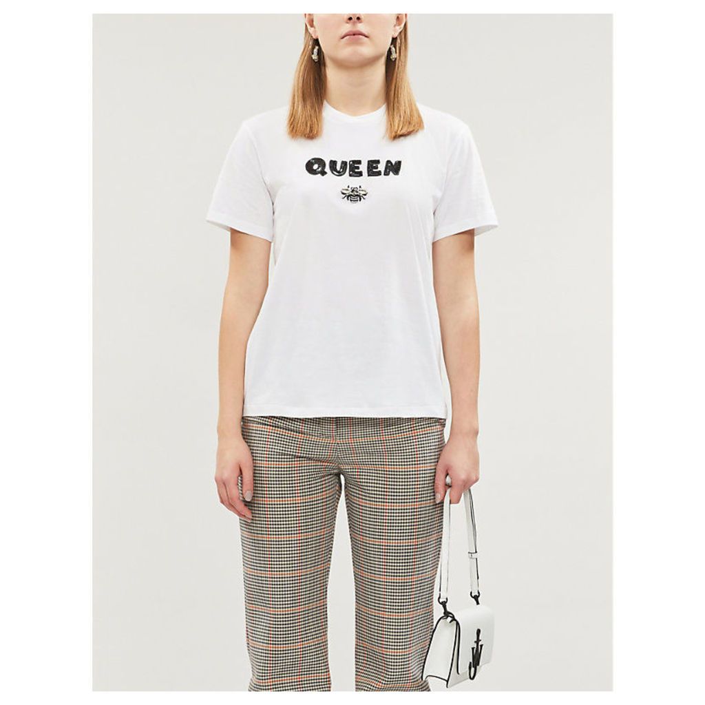 Anna sequin-embellished cotton T-shirt