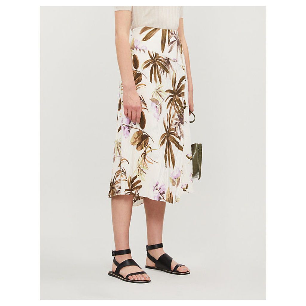 Tropical Garden crepe skirt