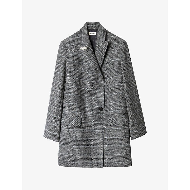 Marcovy checked wool coat