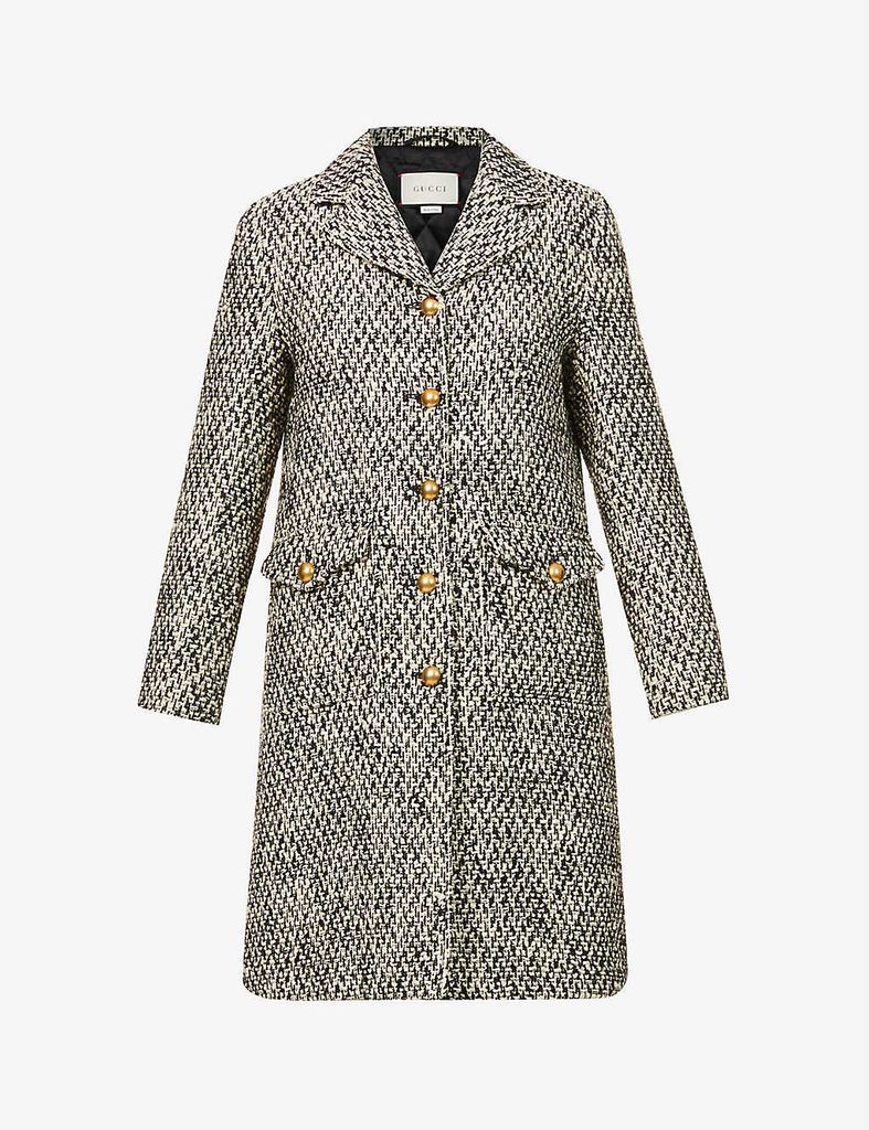 A-line tweed coat