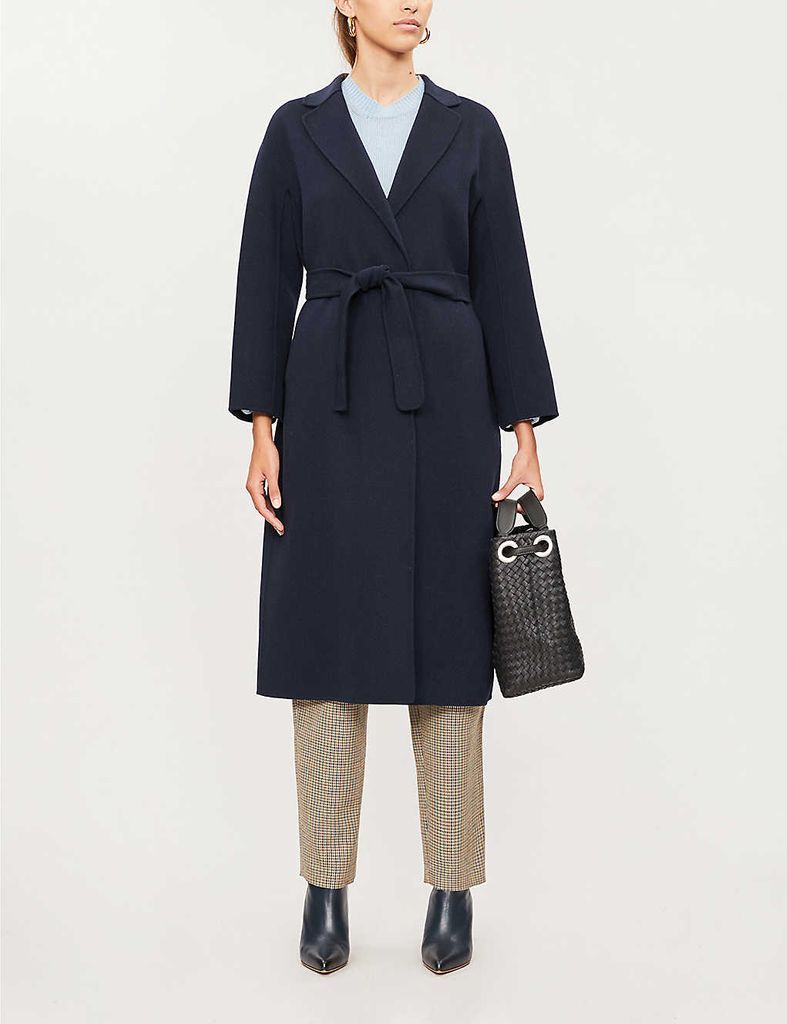 Ladies Dark blue Esturia Wool Coat, Size: 10