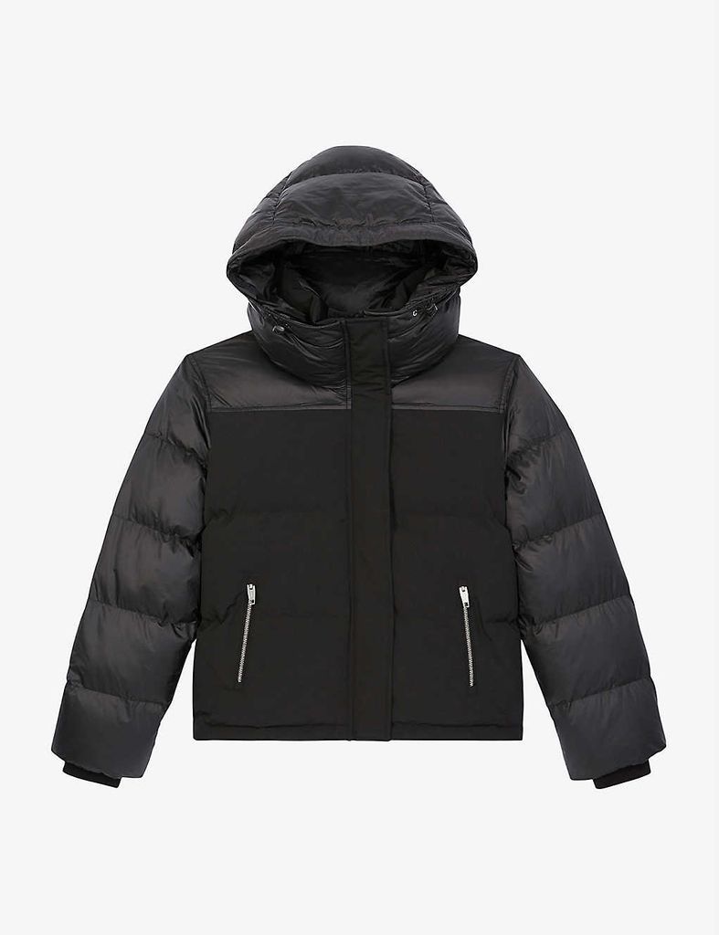 Padded shell-down jacket