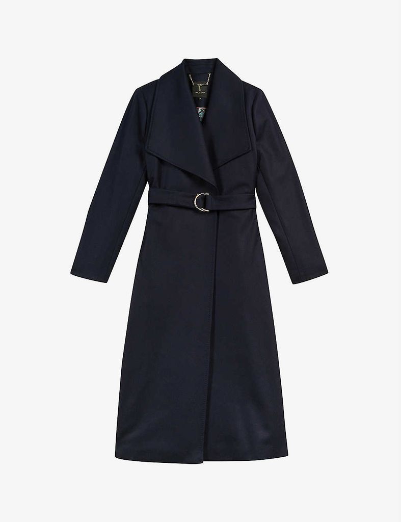 Jianna tie-belted wool-blend coat