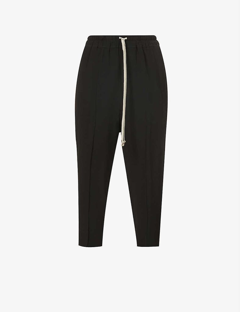 Astaire tapered mid-rise crepe trousers