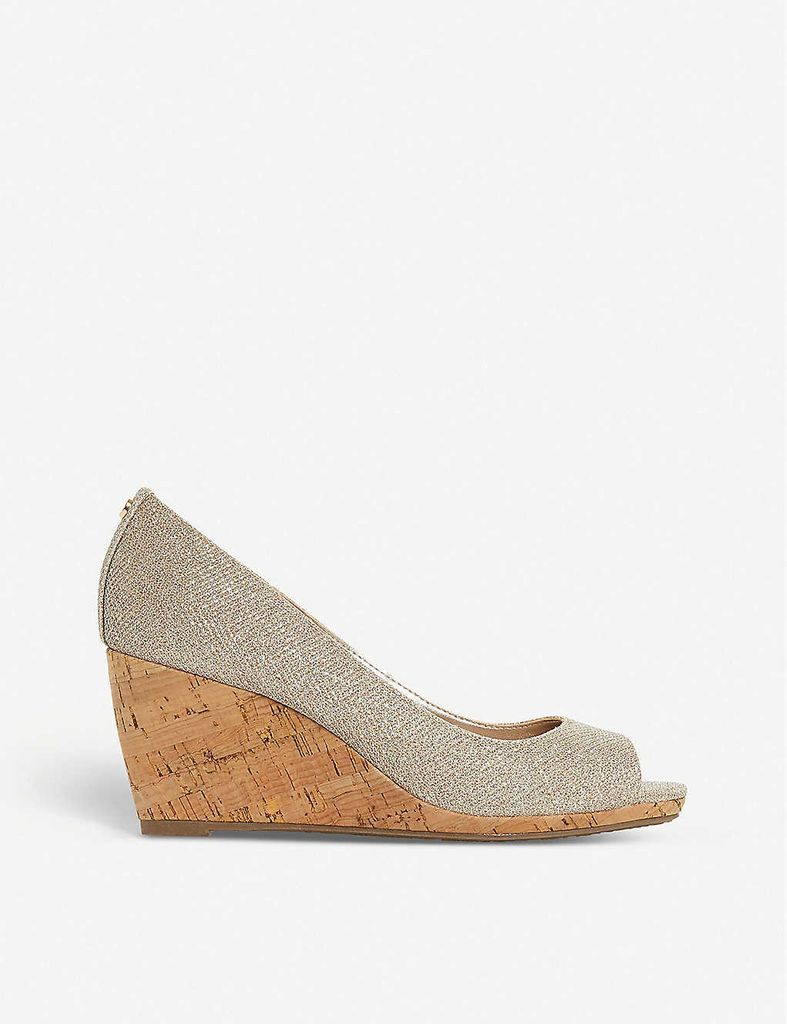 Caydence cork and woven wedge sandals