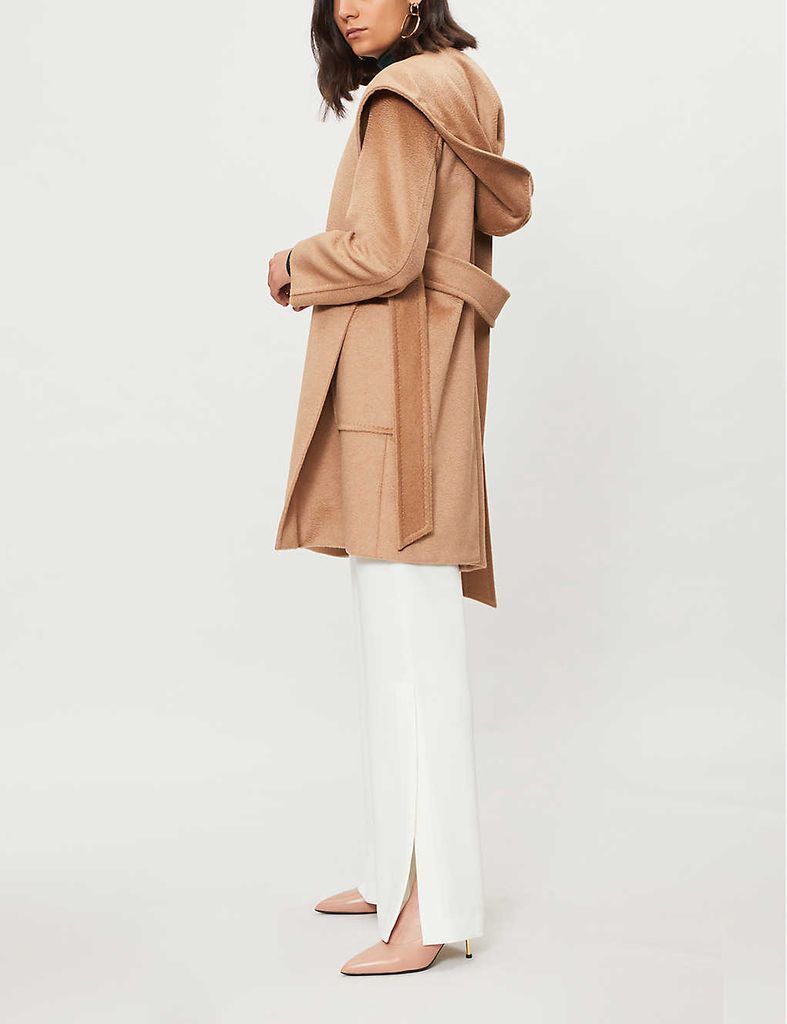 Rialto hooded camel hair coat, Women's, Size: 4, Camel