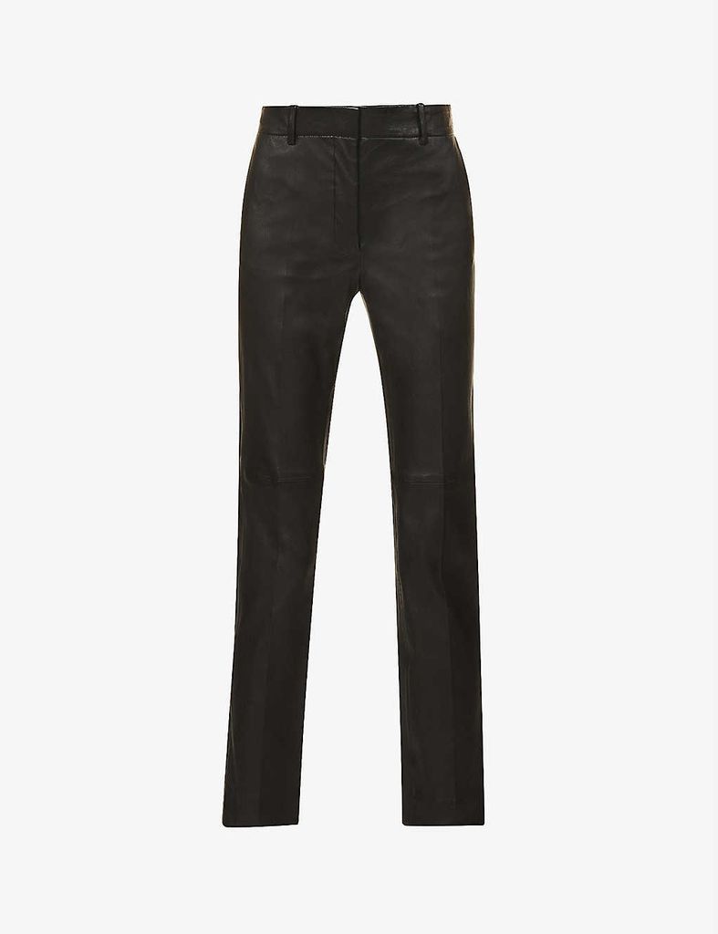 Coleman high-rise leather trousers