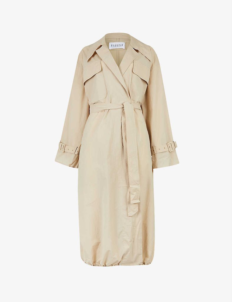 Grenadine relaxed-fit cotton trench coat