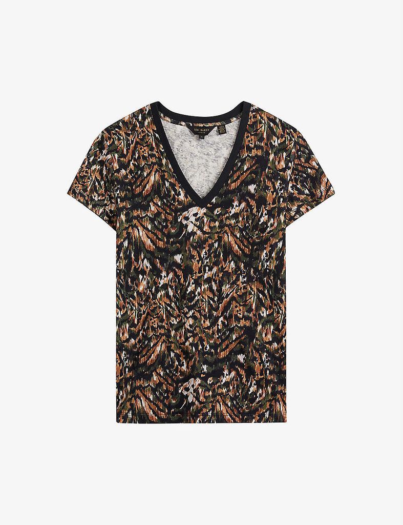 Jillie camouflage-print cotton-jersey T-shirt