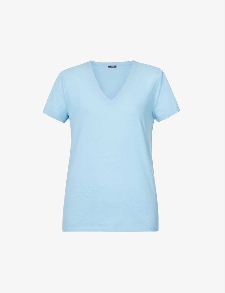 V-neck relaxed-fit cotton-jersey T-shirt