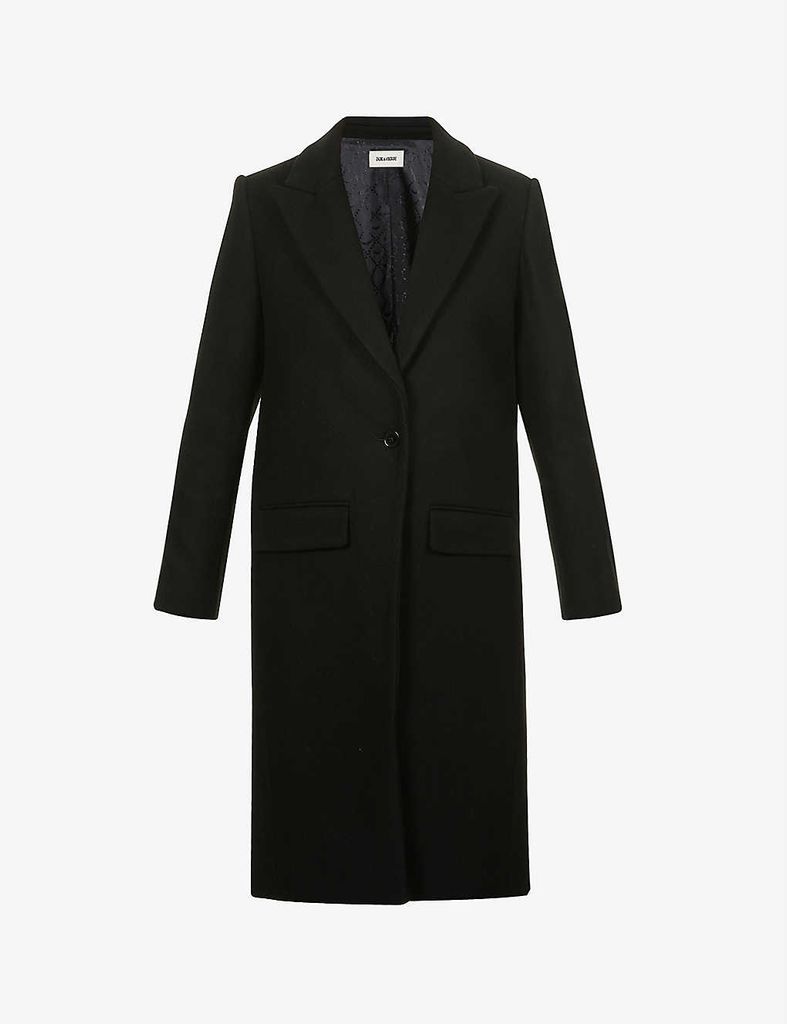 Monarque wool-blend coat