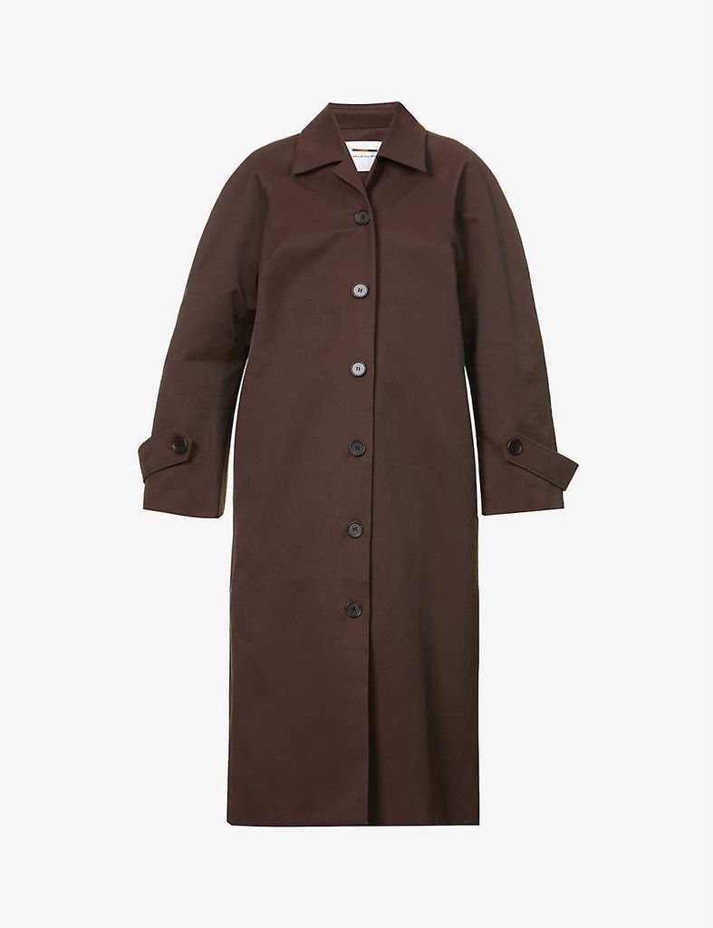 Dalston collared cotton-blend coat
