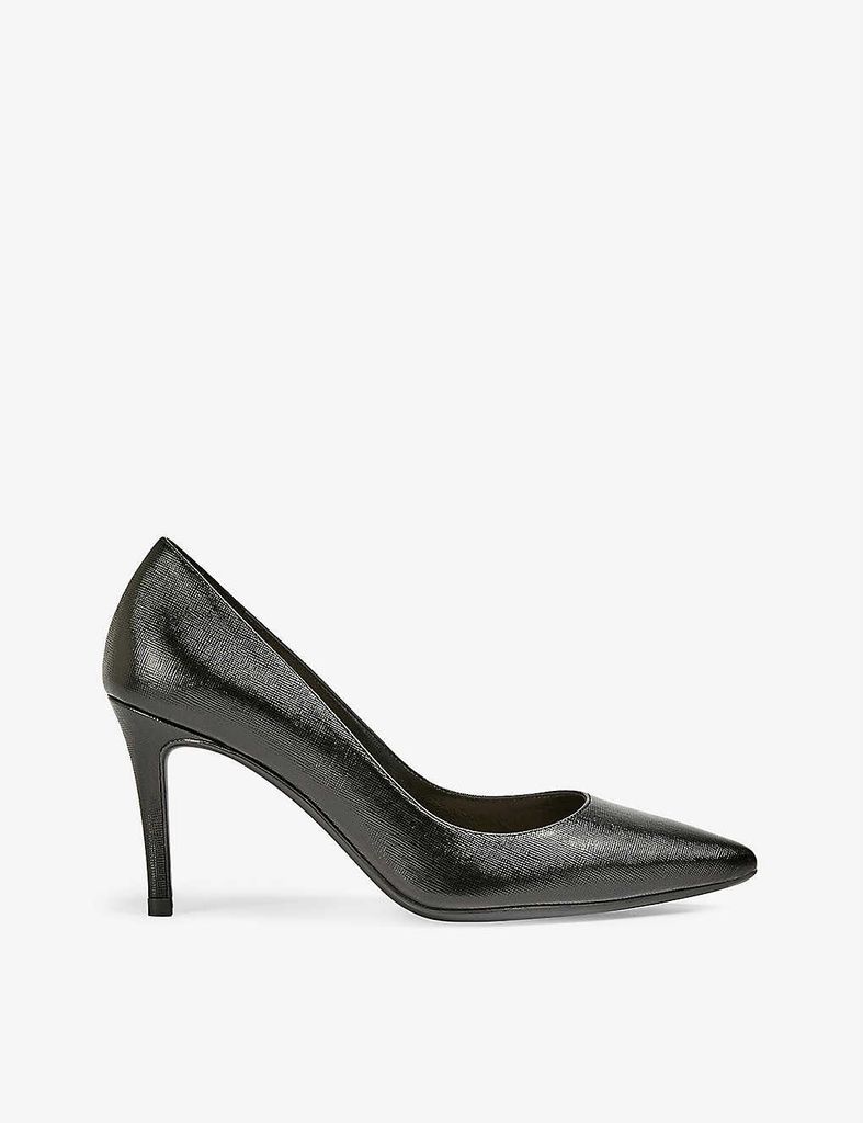 Alysse pointed-toe leather court shoes