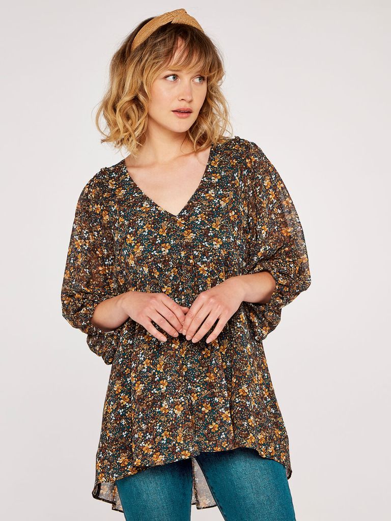 Ditsy Puff Sleeve Top