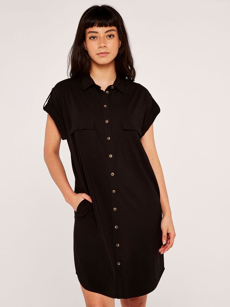 Sleeveless Shirt Mini Dress