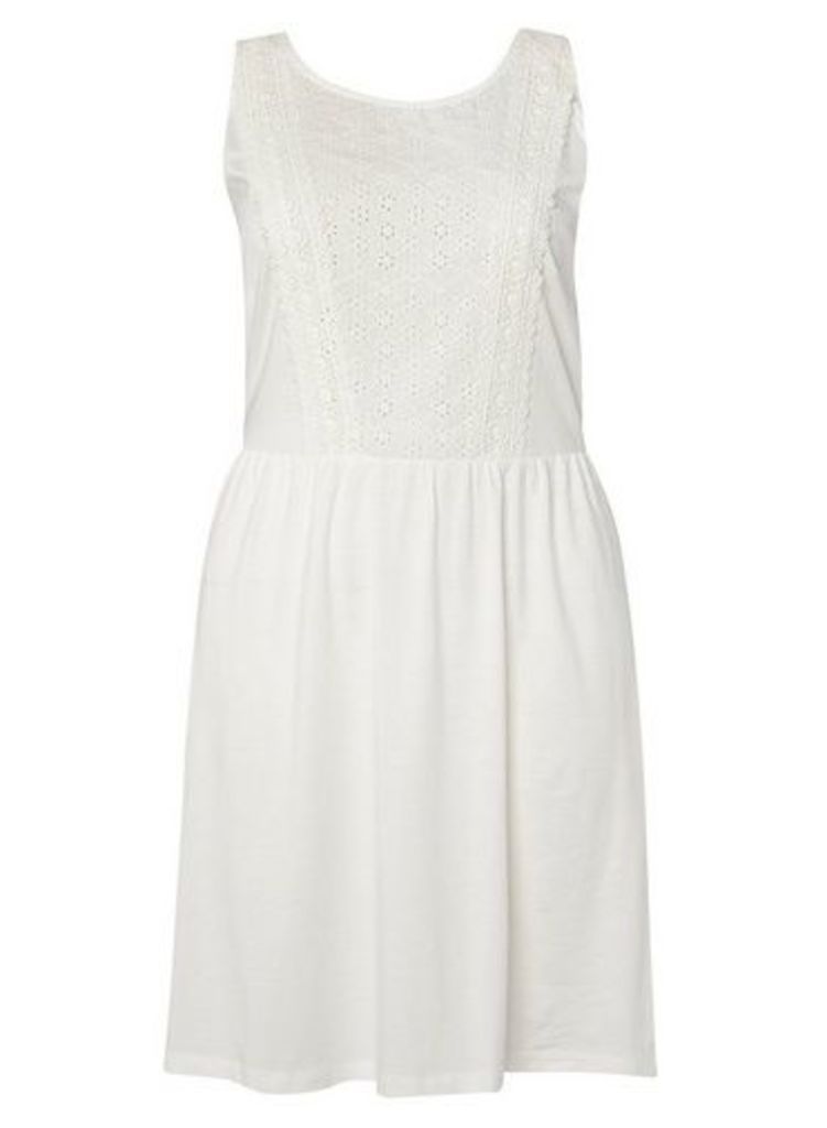 Womens **Juna Rose Curve White Lace Dress, White
