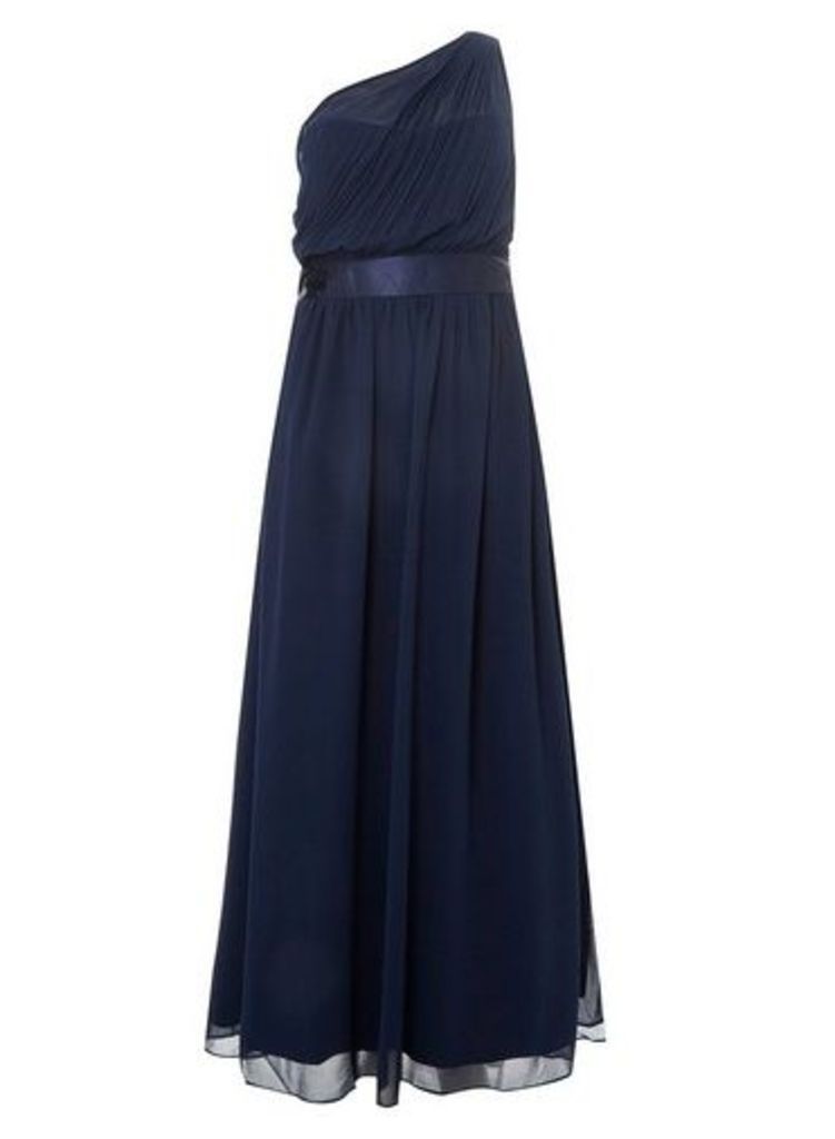 Womens Showcase Curve Bridesmaids Navy 'Sadie' Maxi Dress - Blue, Blue