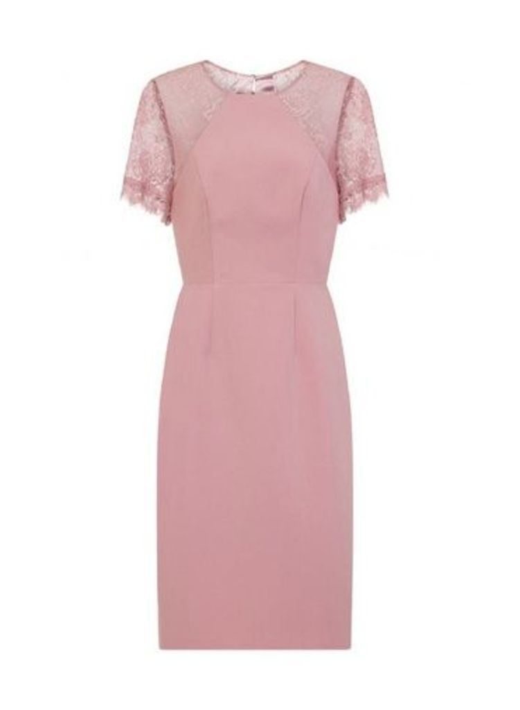 Womens *Chi Chi London Pink Embroidered Bodycon Dress, Pink