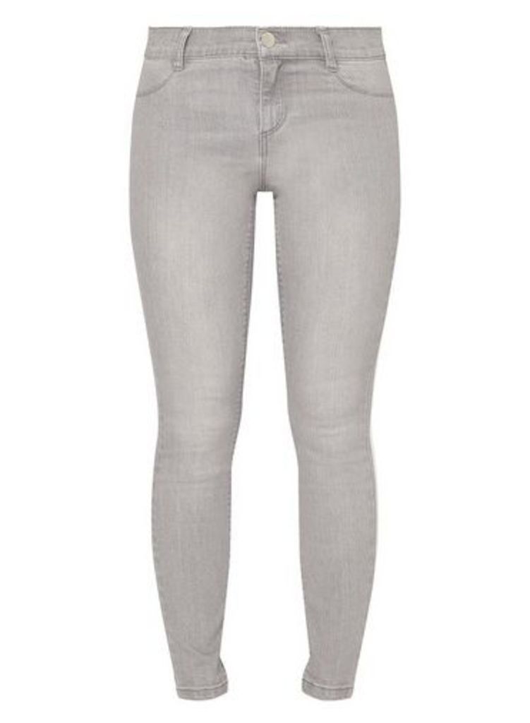 Womens Petite Mid Grey 'Frankie' Jeans- Grey, Grey