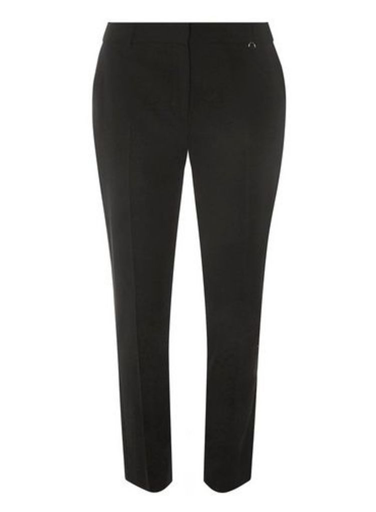 Womens Regular Fob Trim Slim Fit Trousers - Black, Black