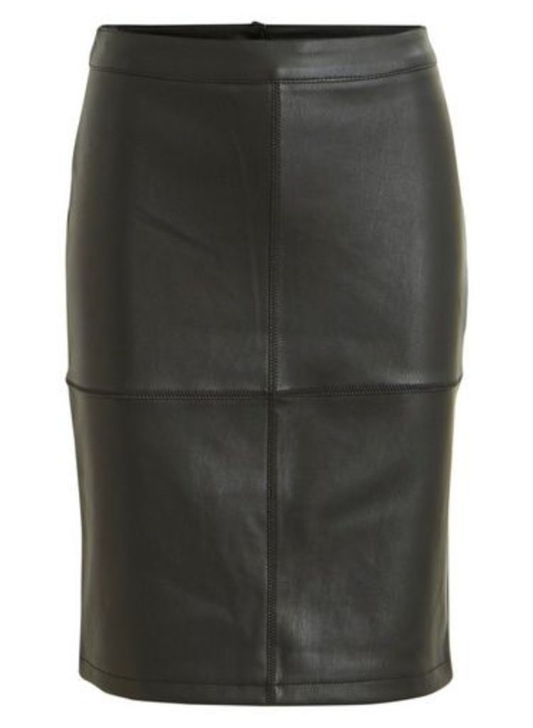 Womens **Vila Black Mini Skirt, Black