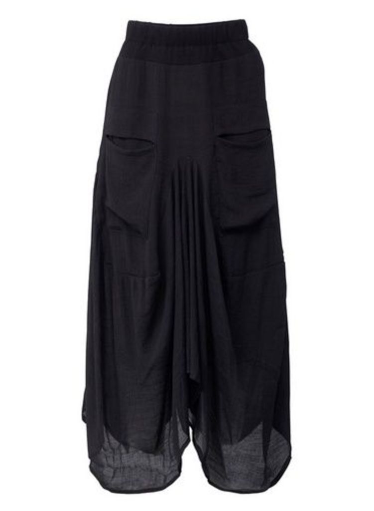 Womens *Izabel London Black Floaty Sheer Skirt- Black, Black