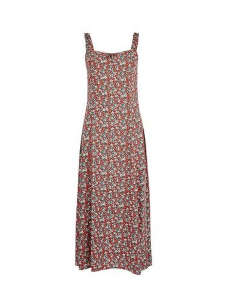 Womens Tall Red Ditsy Print Camisole Dress, Red