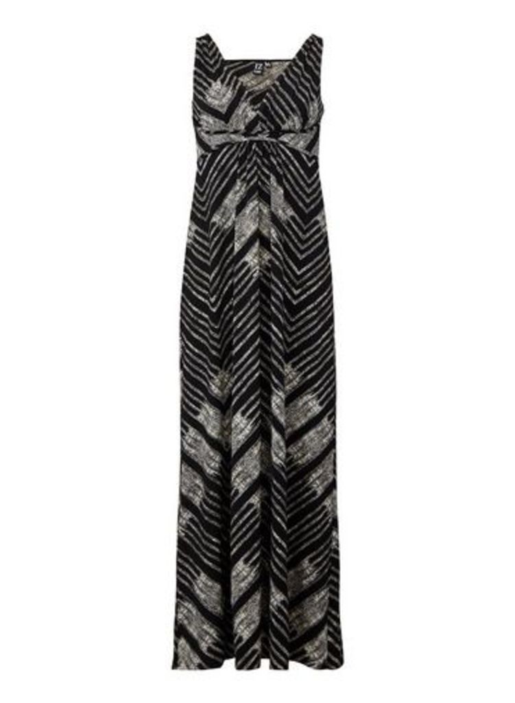 Womens Izabel London Aztec Print Maxi Dress - Black, Black