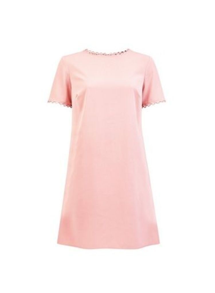 Womens Blush Trim Shift Dress - Pink, Pink