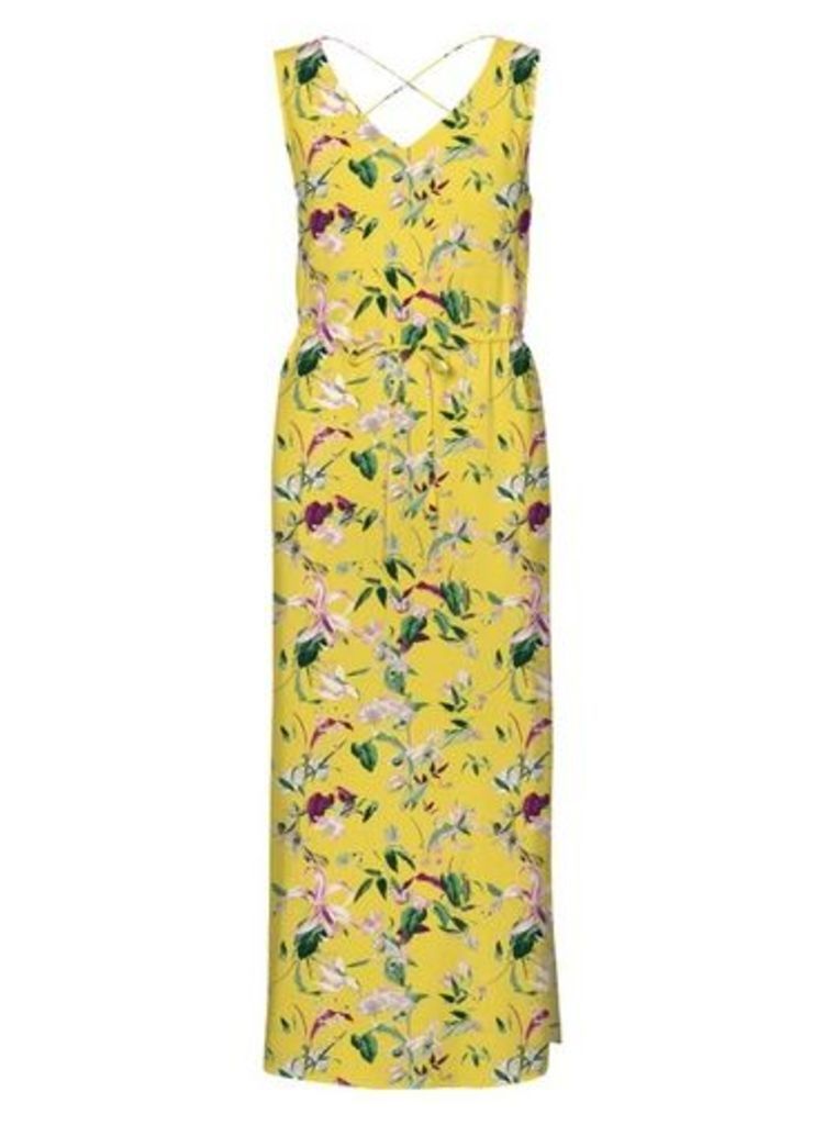 Womens Vero Moda Yellow Floral Print Maxi Dress, Yellow