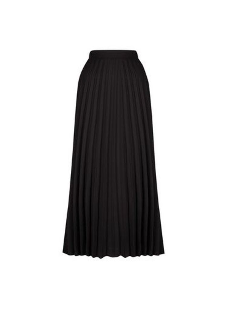Womens **Tall Black Pleated Skirt, Black