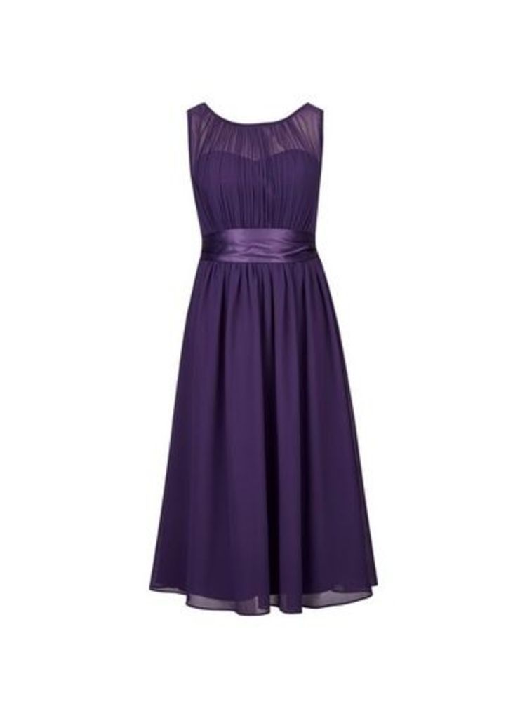 Womens **Showcase Purple 'Bethany' Midi Dress, Purple
