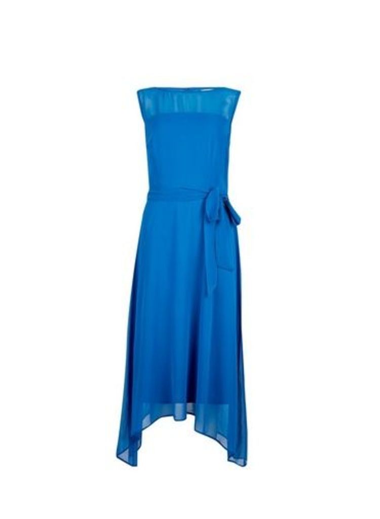 Womens **Billie & Blossom Tall Cobalt Blue Hanky Hem Dress, Cobalt
