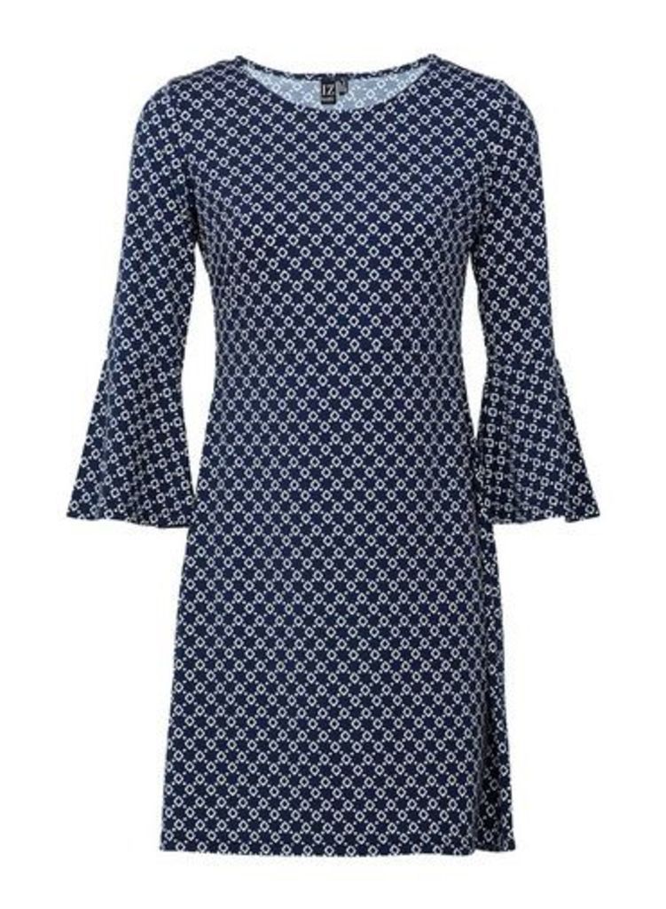 Womens *Izabel London Navy Geometric Print Dress, Navy