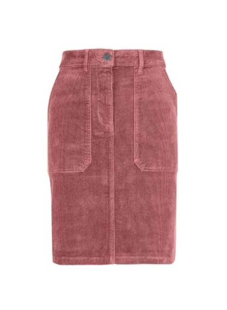 Womens Tall Pink Cord Mini Skirt, Pink