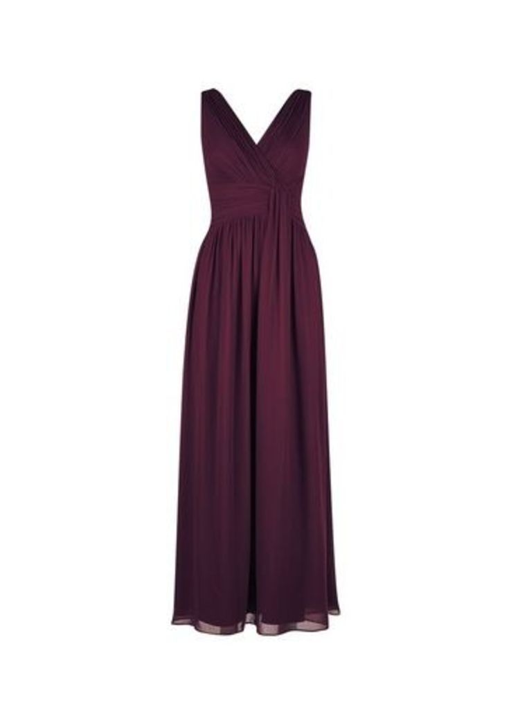 Womens Petite Oxblood 'Darcy' Maxi Dress - Purple, Purple