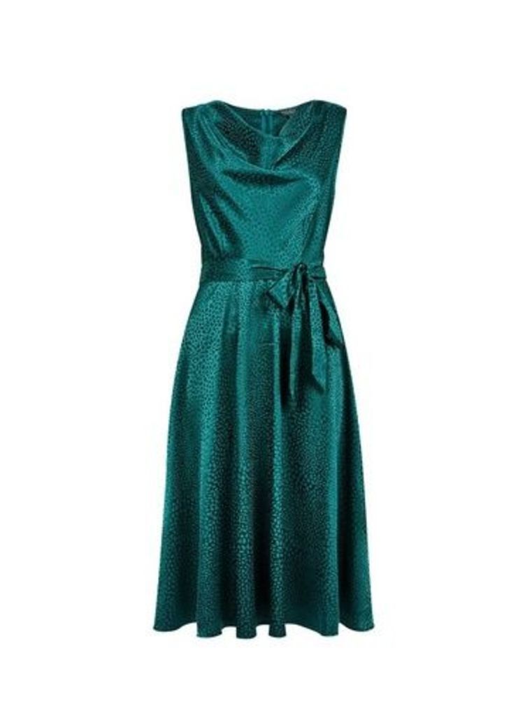 Womens **Billie & Blossom Green Cowl Neck Midi Dress, Green