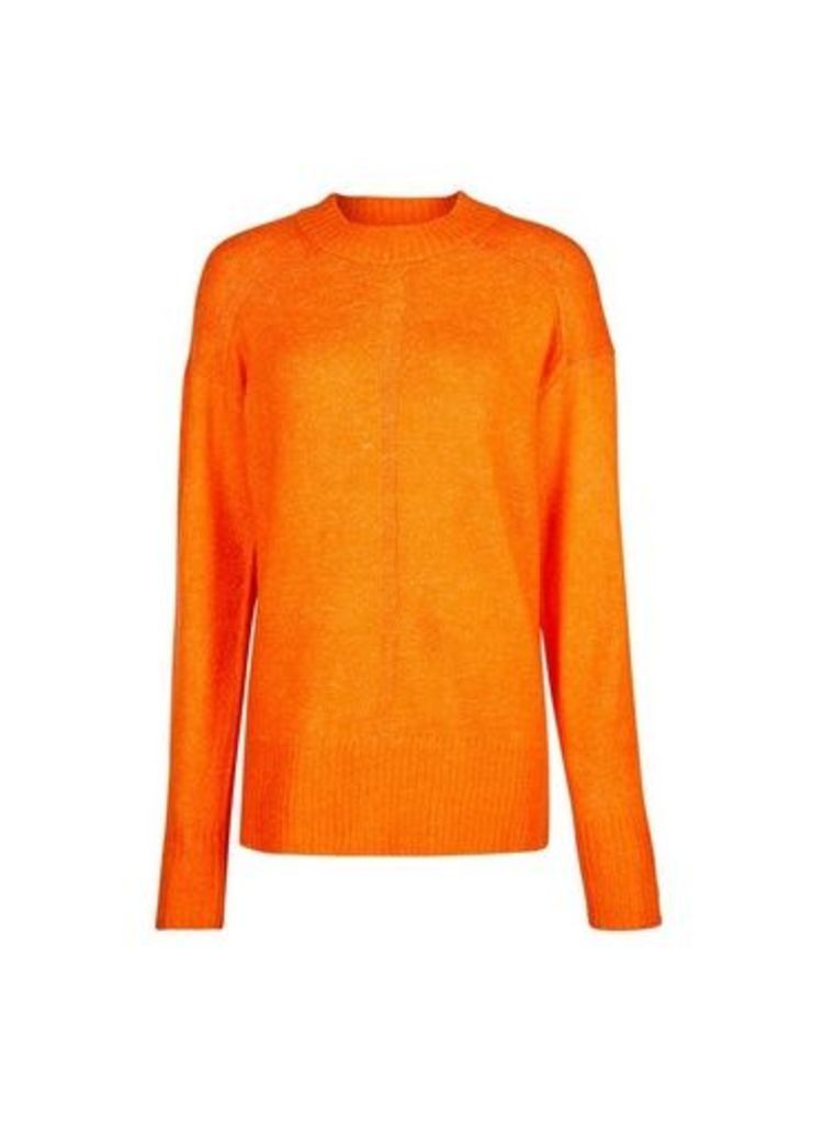 Womens Tall Orange Chunky Knit Jumper, Orange