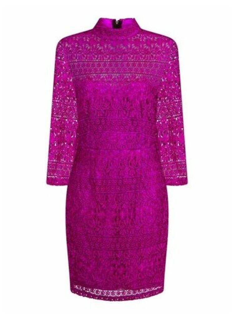 Womens Paper Dolls Pink Lace Bodycon Dress, Pink