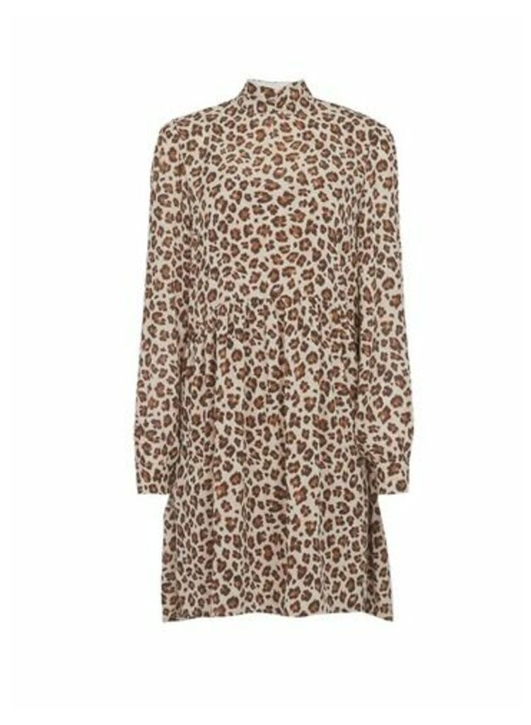 Womens Vila Multi Colour Leopard Print Swing Dress, Leopard