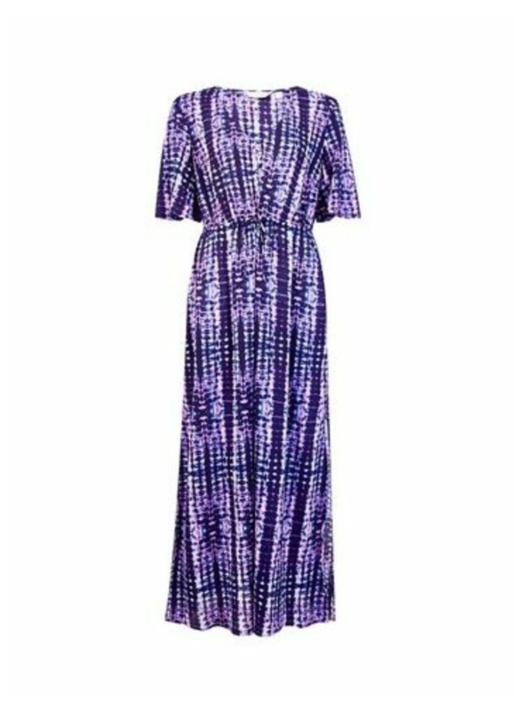 Womens Dp Beach Purple Tie Dye Maxi Dress, Purple