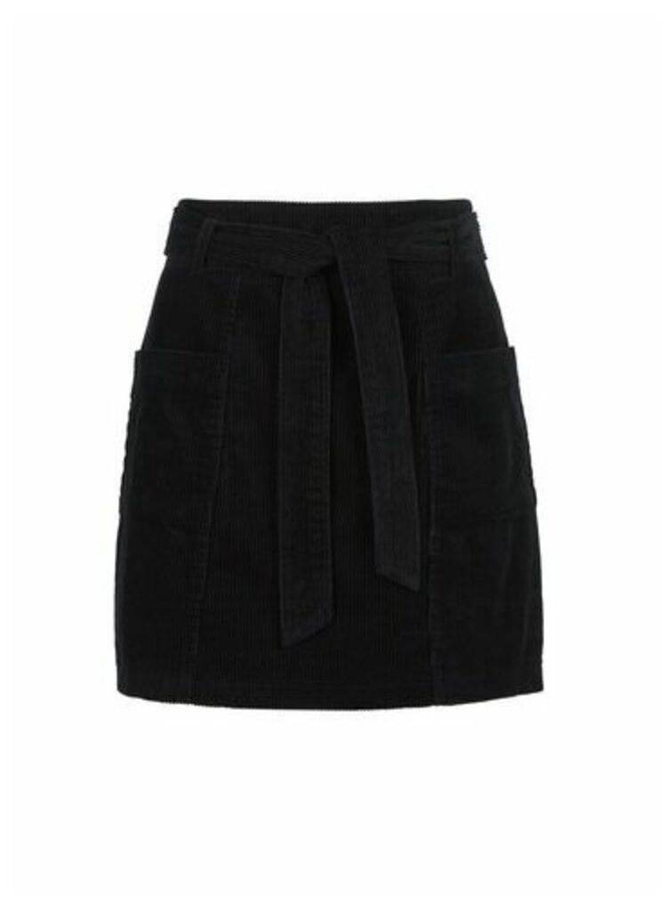 Womens Lola Skye Black Paperbag Skirt, Black