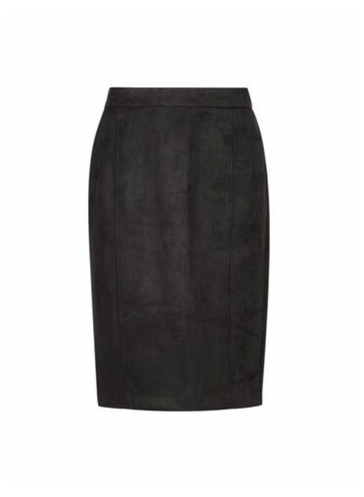 Womens Vero Moda Black Suedette Midi Skirt, Black