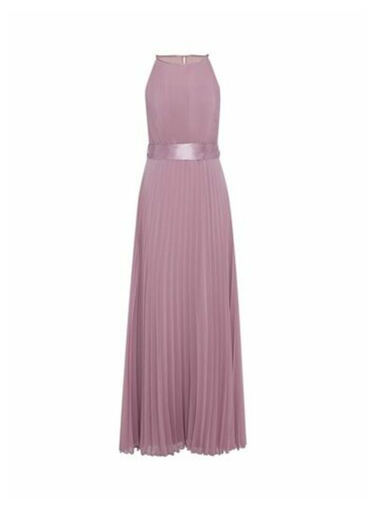 Womens Showcase Dark Rose Lucy Pleated Maxi Dress - Pink, Pink