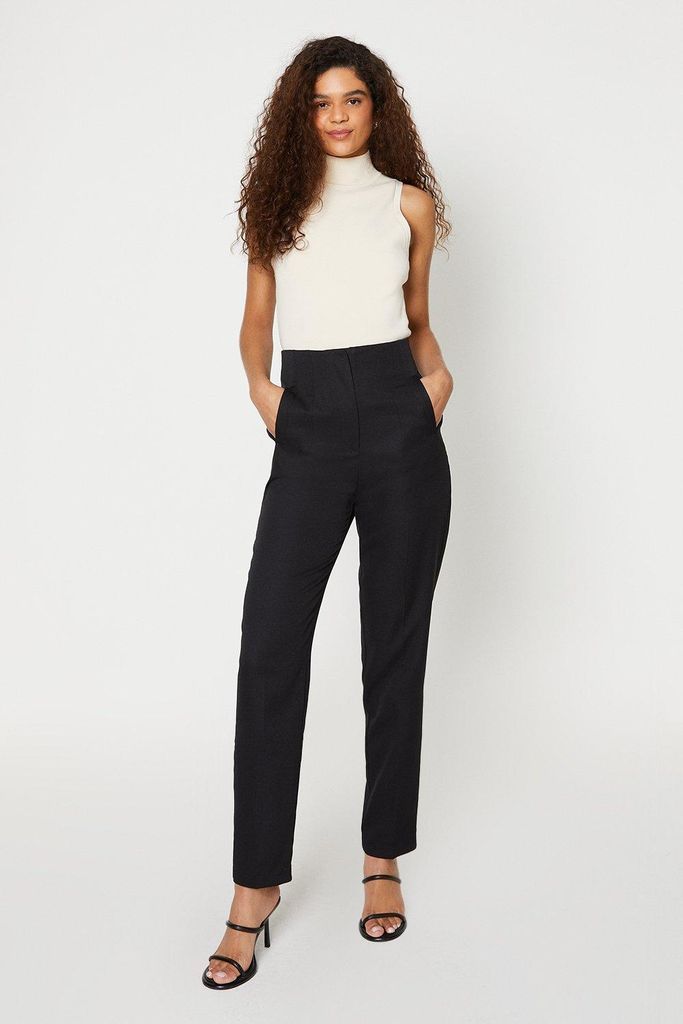 Womens Tall Luxe High Waist Slim Leg Trousers