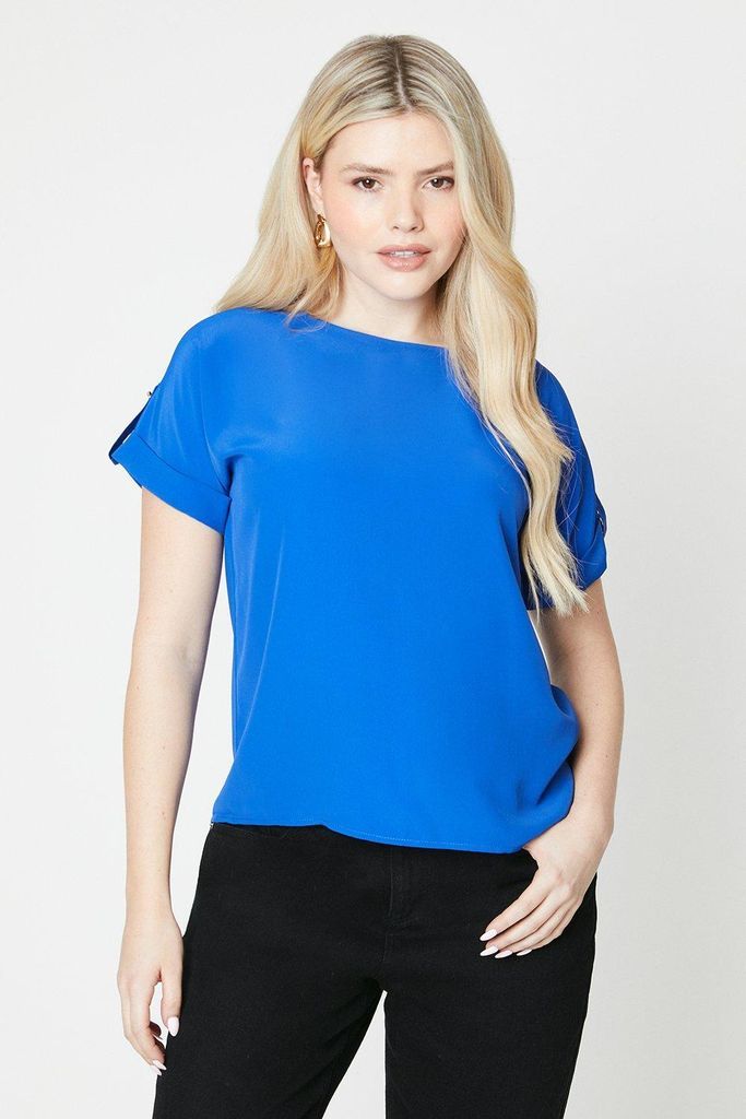 Womens Roll Sleeve Blouse