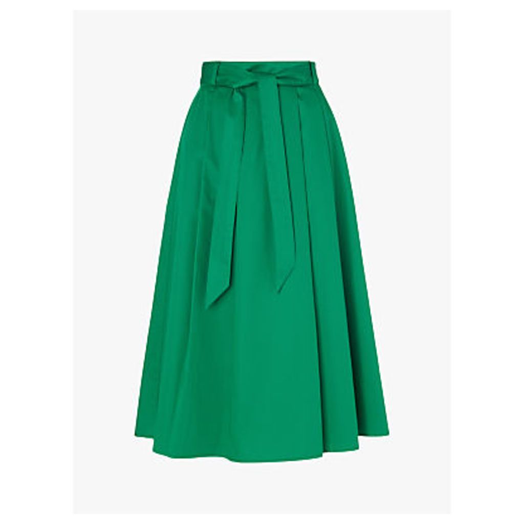 L.K.Bennett Susanna Full Cotton Skirt, Green