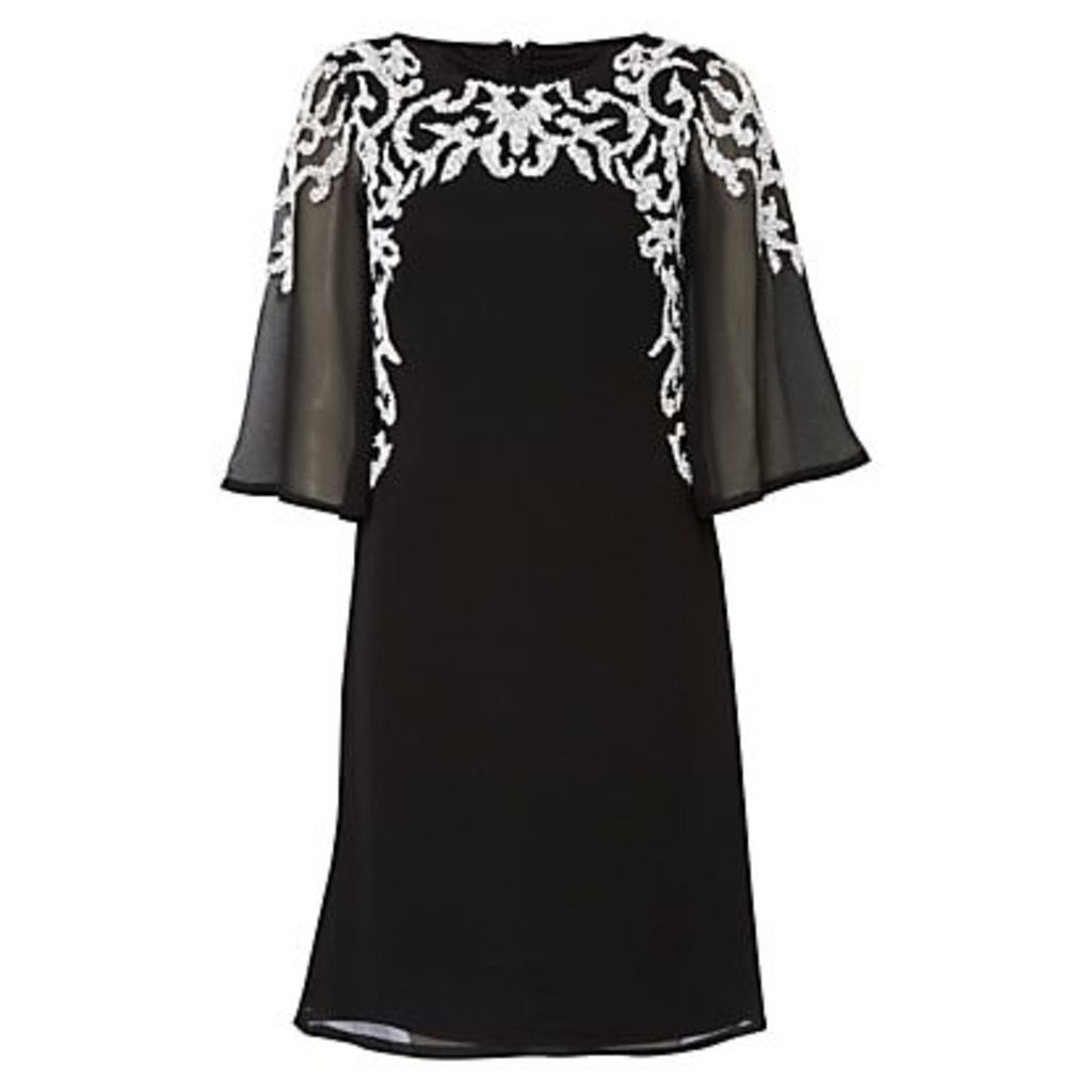 Raishma Wide Sleeve Beaded Dress, Black